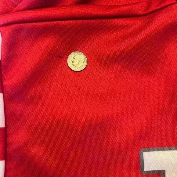 Trump #45 USA Jersey Button Down Short Sleeve Red White Blue President Size 3XL - Picture 9 of 14